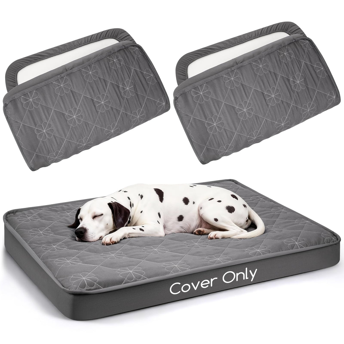 Greatbond dog bed cover elastic band secures a snug fit during active pets.