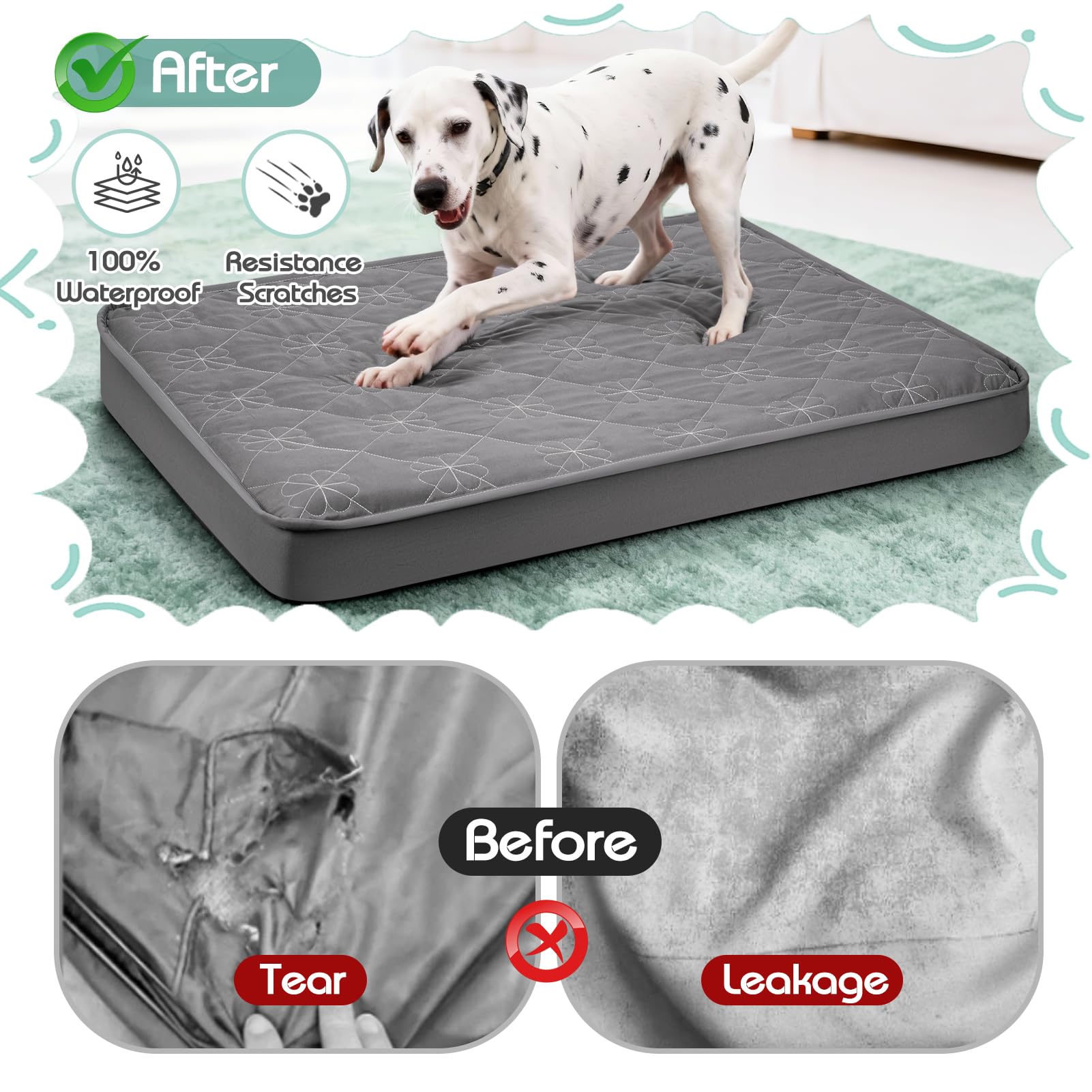 Greatbond dog bed cover machine washable for easy cleanup after muddy paws.