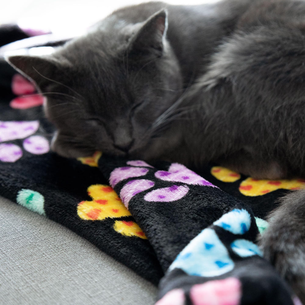 GreaterGood machine-washable fleece keeps surfaces clean between naps.