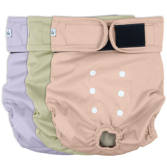 Grecle adjustable-snaps pink XL diaper for a customizable fit and day-to-night protection