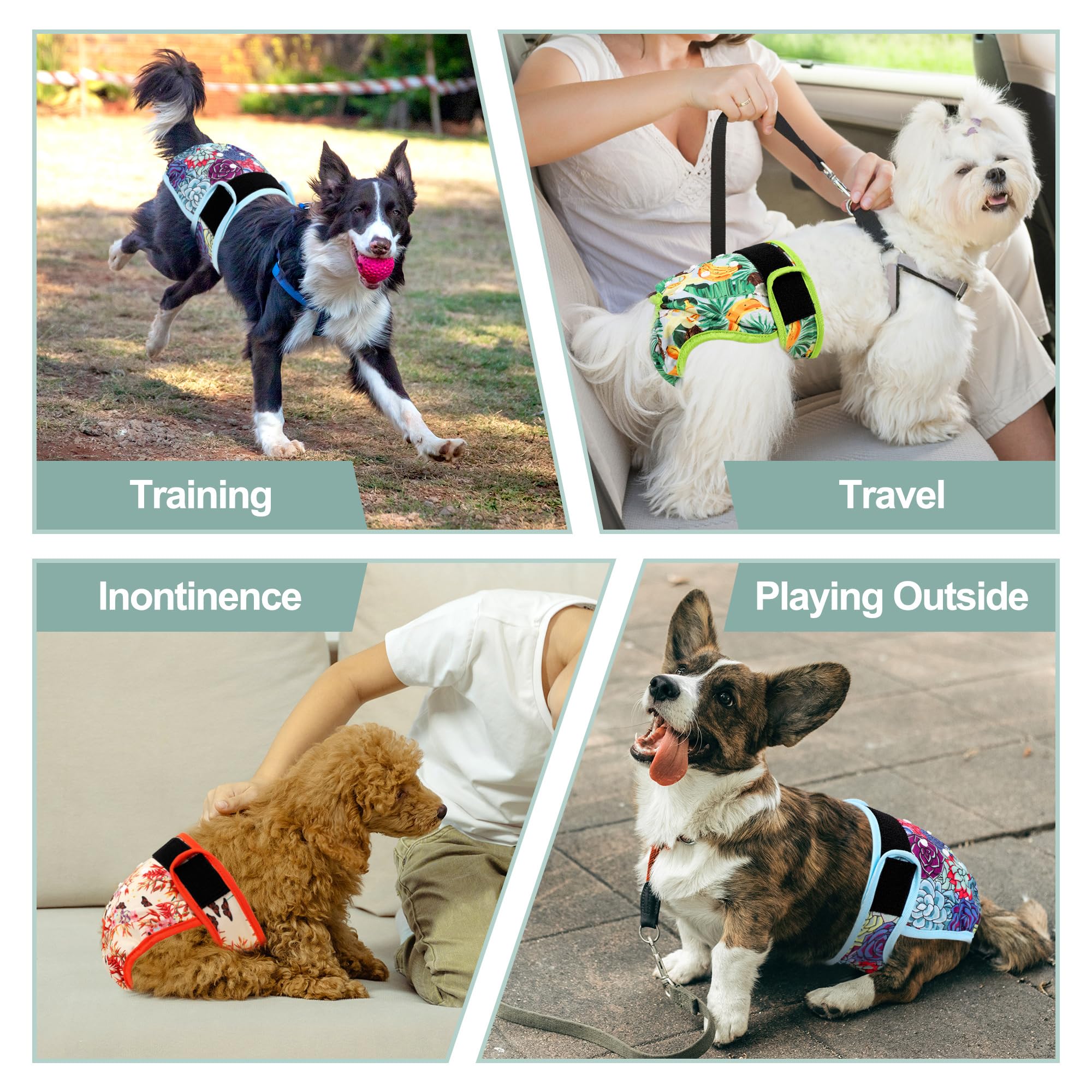 Grecle reusable dog diaper easy-wash durable XL