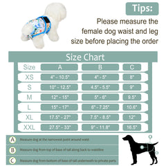 GrecLe dog diapers with built in absorbent pad for quick liquid absorption.