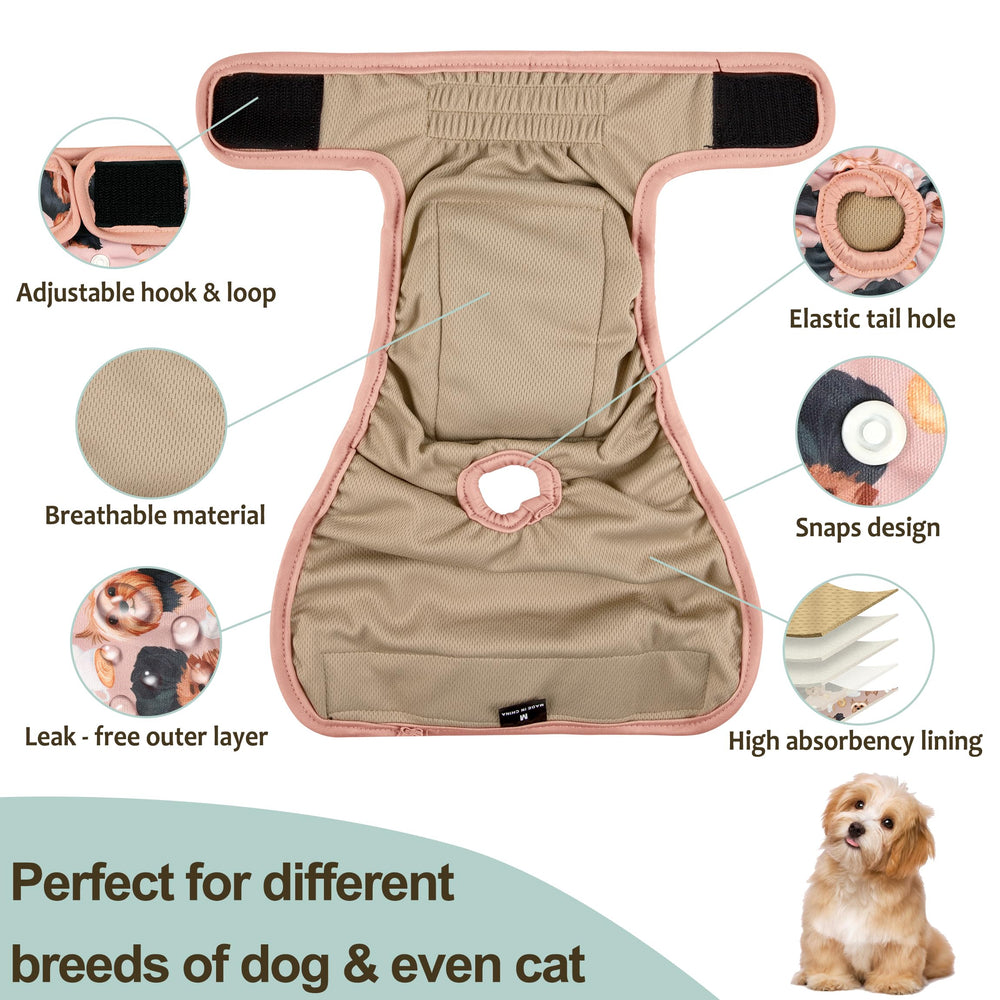 Grecle dog diapers female five sizes offer a better fit
