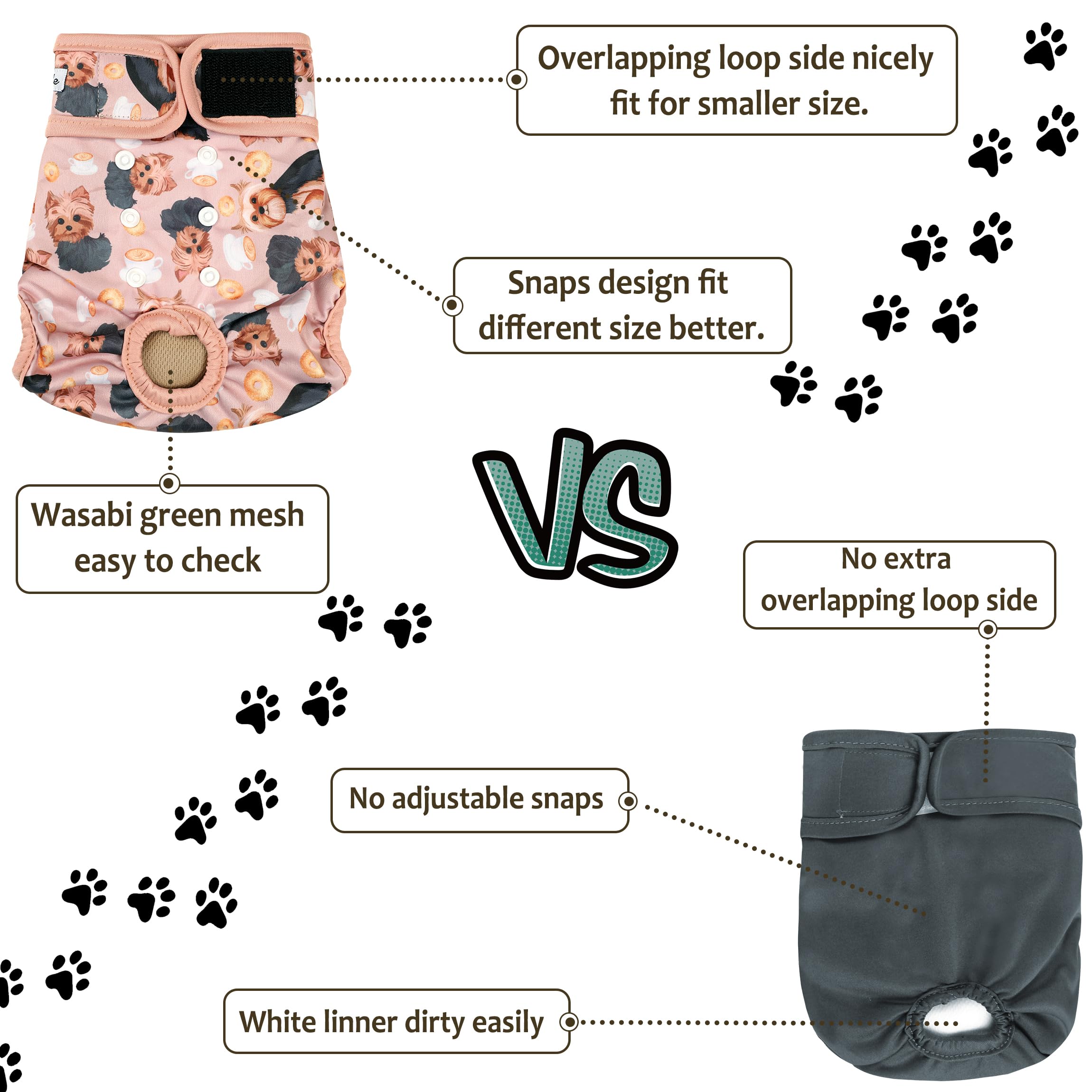 Grecle dog diapers female washable and reusable for repeated use