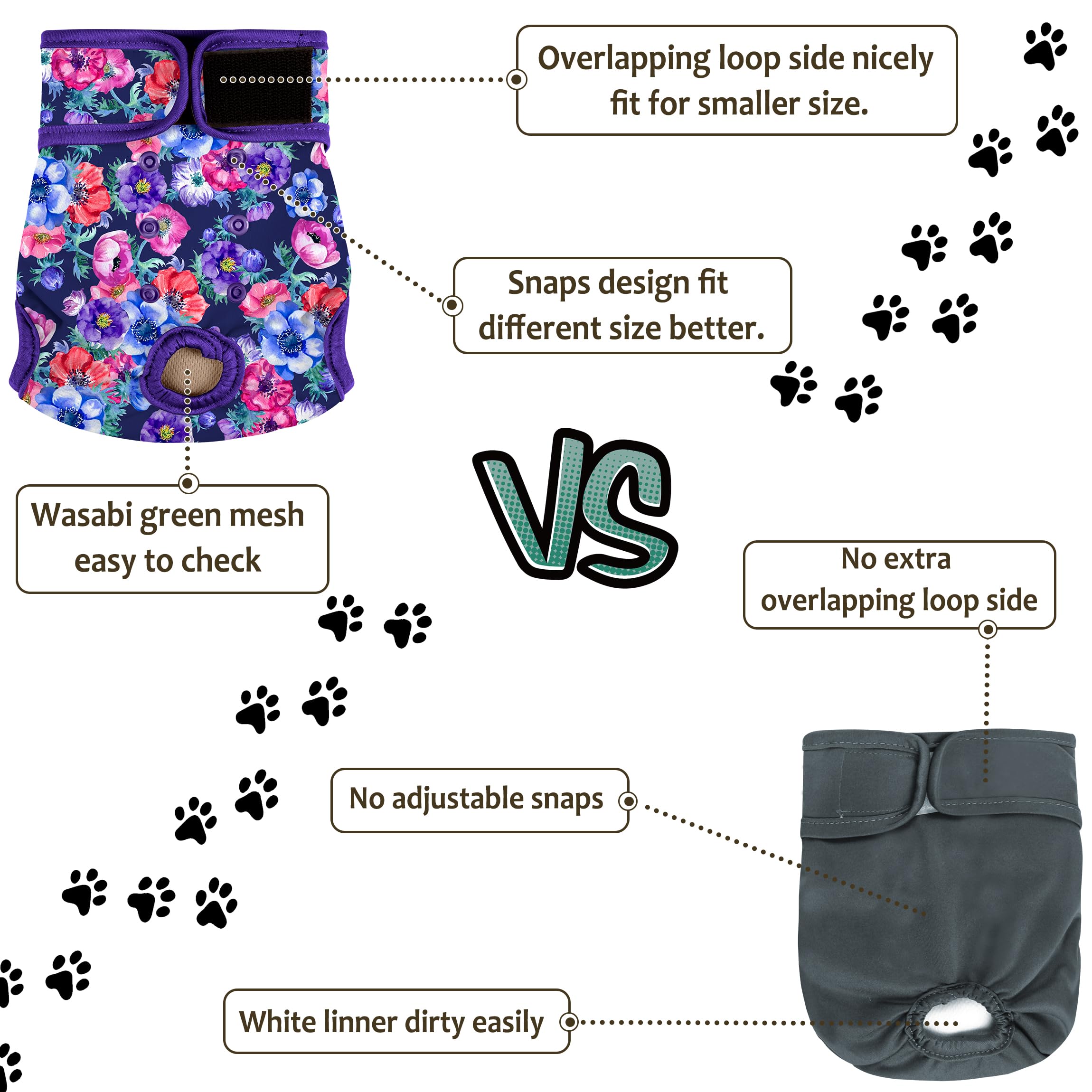 Grecle dog diapers overnight absorbent pad supports quiet nights.