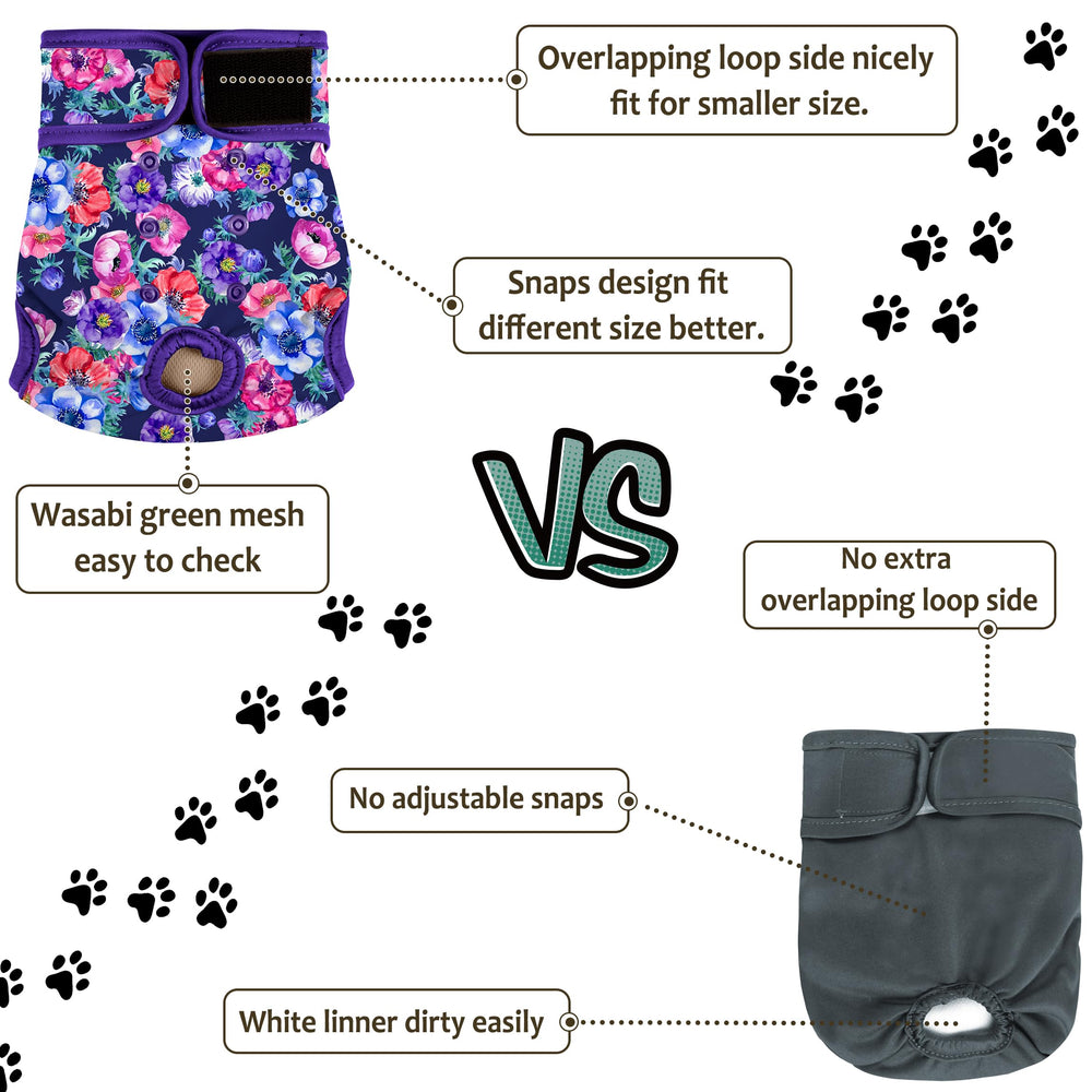 Grecle dog diapers overnight absorbent pad supports quiet nights.