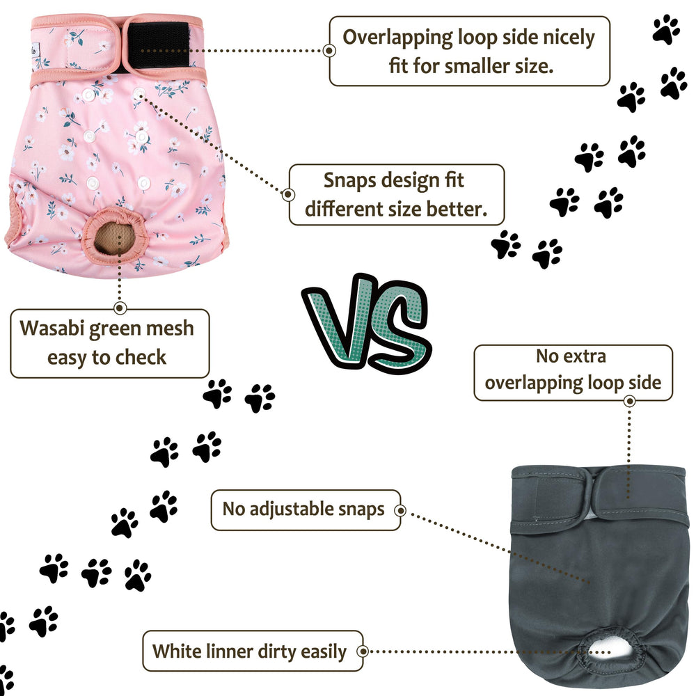Grecle reusable dog diapers durable and easy to wash and reuse
