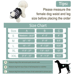 Grecle female dog diaper black adjustable snaps closeup demonstrates customizable waist and length.