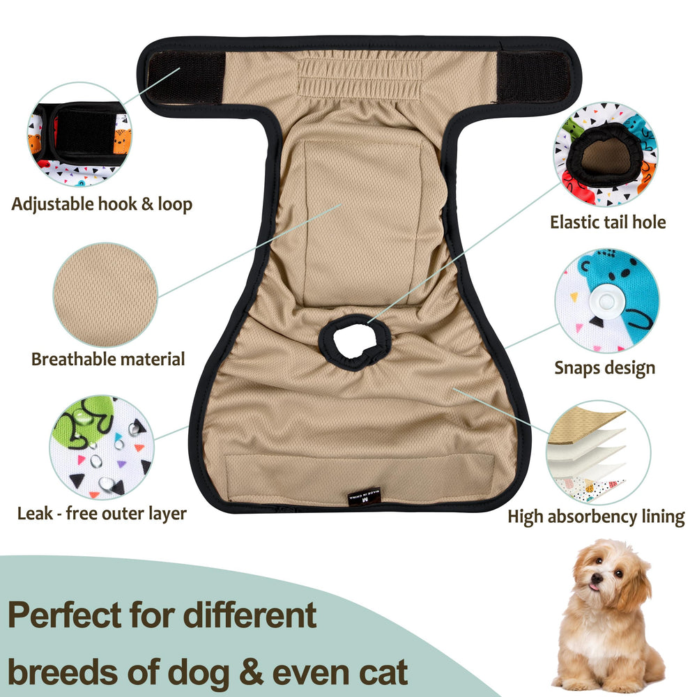 Grecle-female-dog-diapers-heat captures use during heat cycles with dignity and comfort.