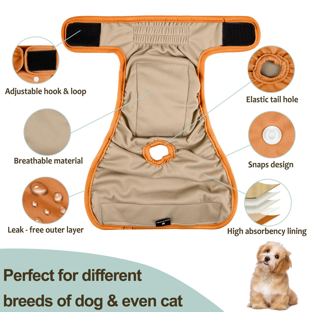 Grecle reusable dog diapers designed for multiple washes with durable stitching