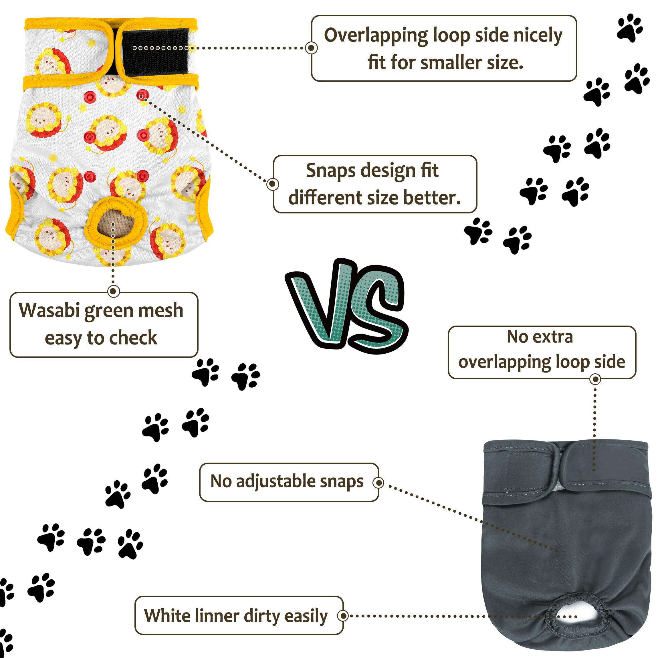 Grecle female dog diapers XXL size options including XXL for larger dogs