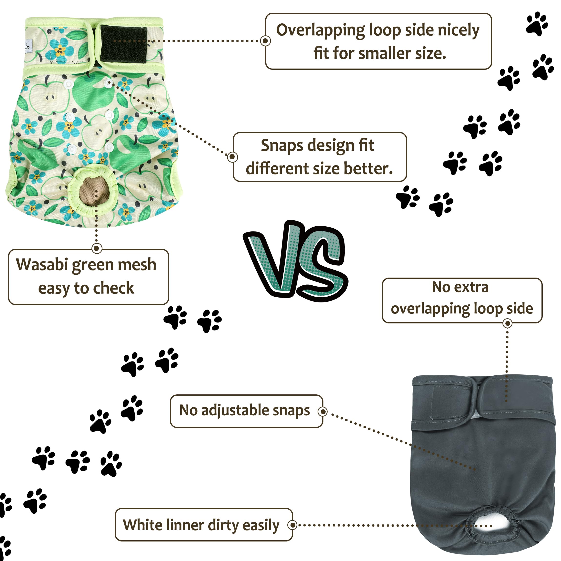 Grecle senior-dog-diaper-comfort image communicates gentle fit for aging pets.