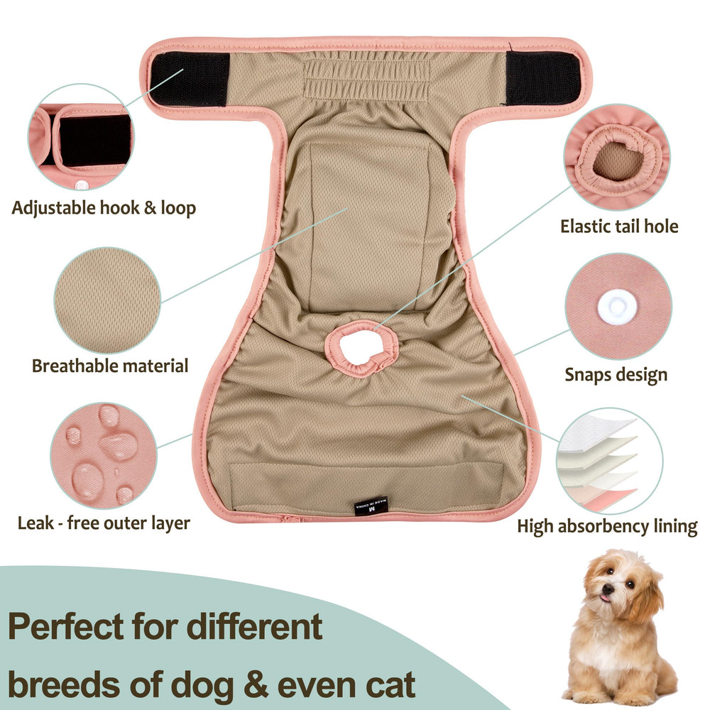Grecle washable dog diapers offer reusable comfort for daily care routines.