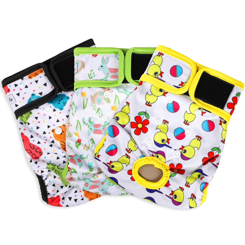 Grecle washable female dog diapers-absorbent-pad highlights built-in absorbent pad for reliable leak control.