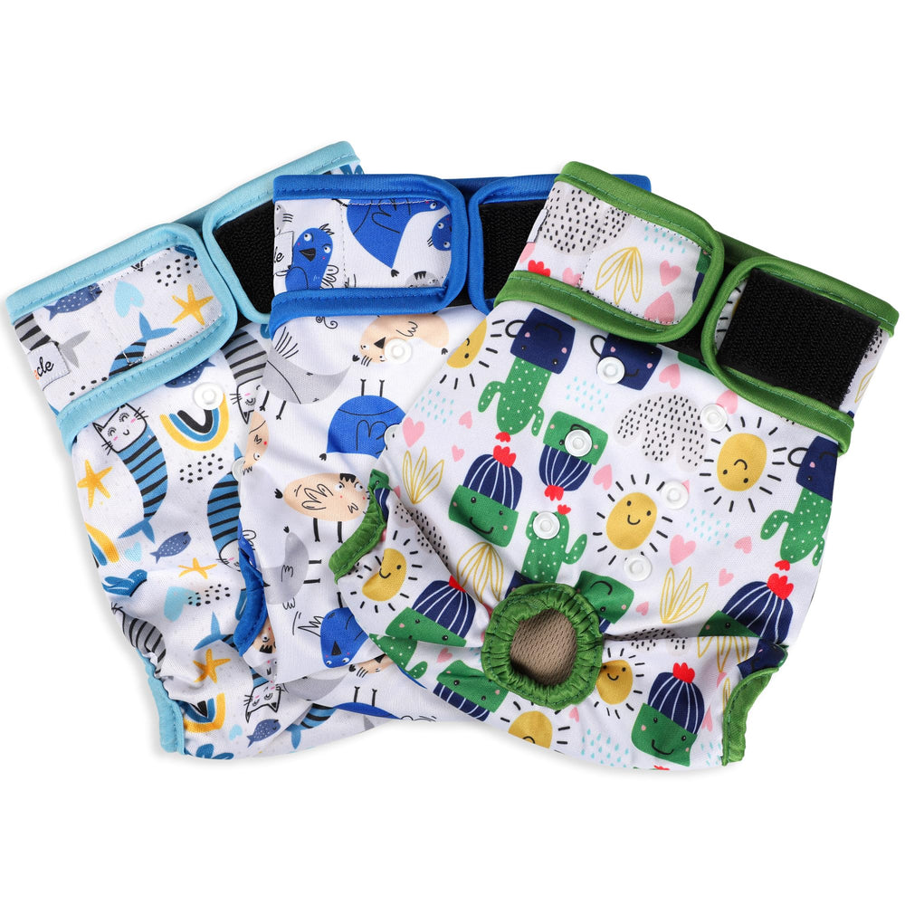 Grecle diaper close-up shows absorbent pad and leak-free shell for protection.