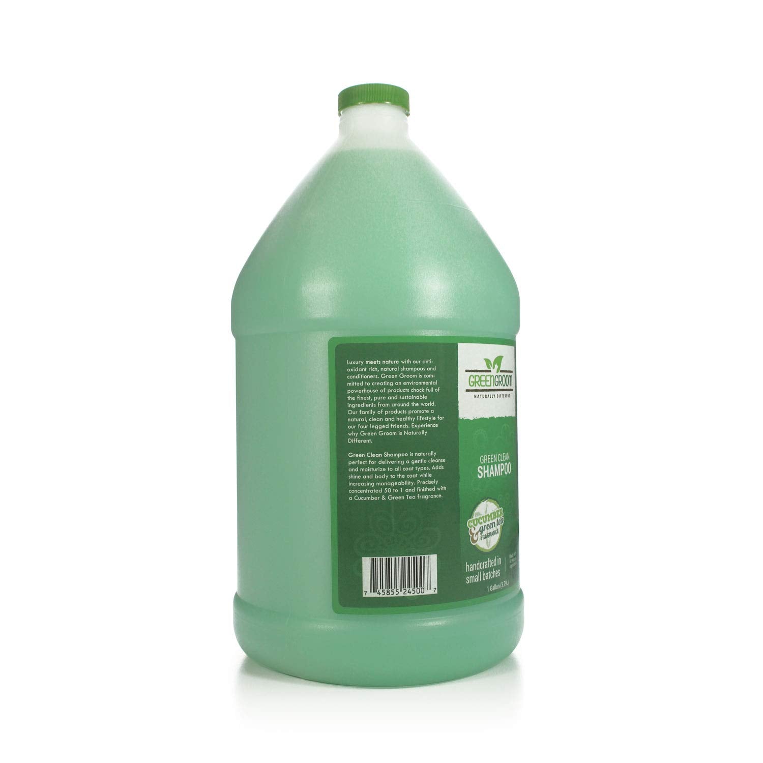 GreenGroom Green Clean Dog Shampoo dilution setup demonstrates 50:1 concentrate for cost-efficient care