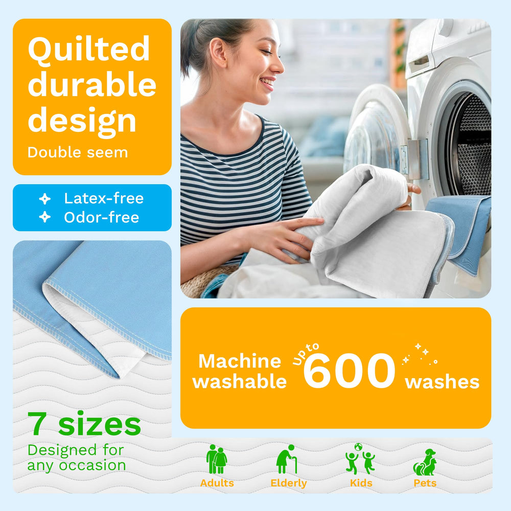Green Lifestyle underpads with waterproof backing protect mattresses