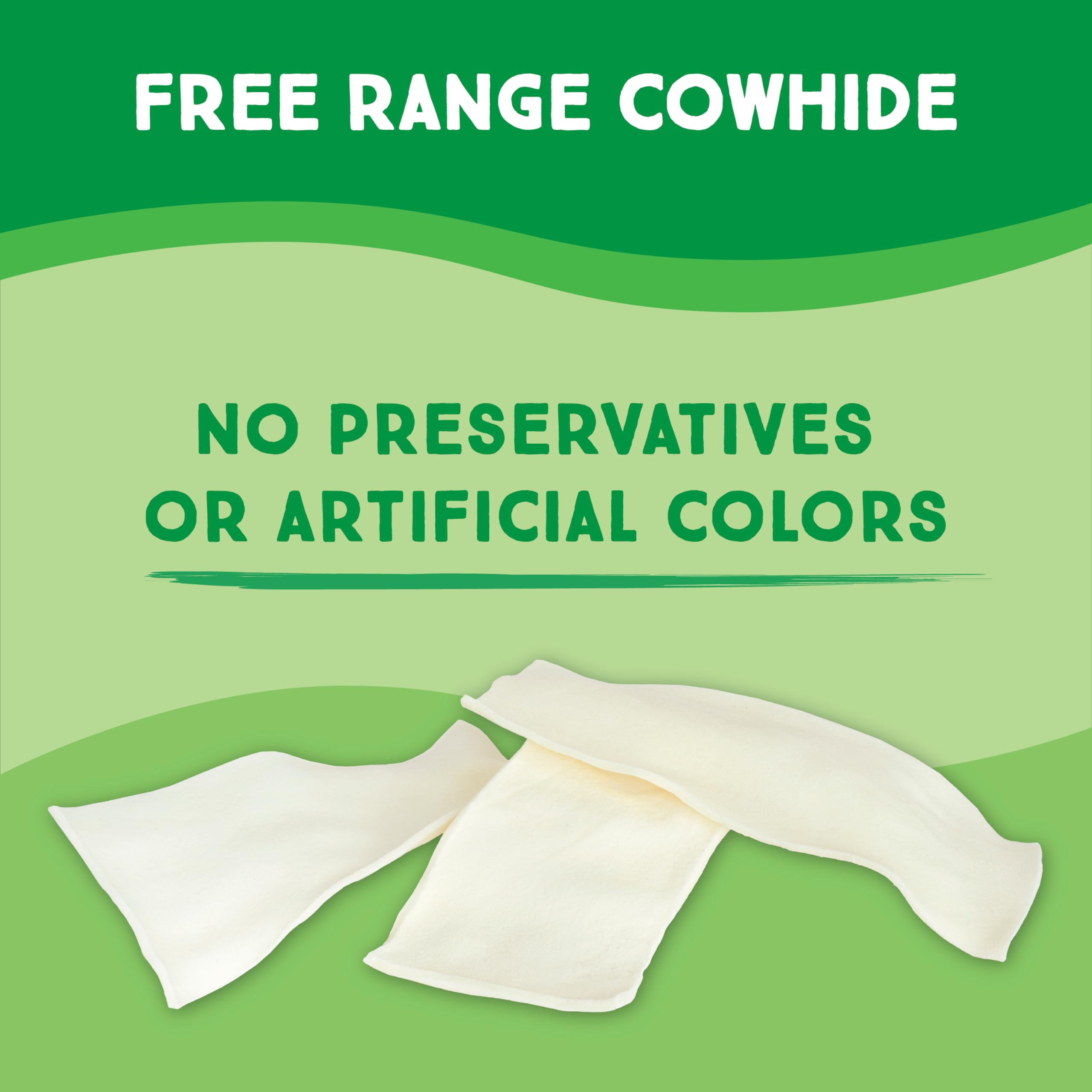 GreenCow Rawhide Chips dog-chew-closeup highlighting durable texture for aggressive chewers
