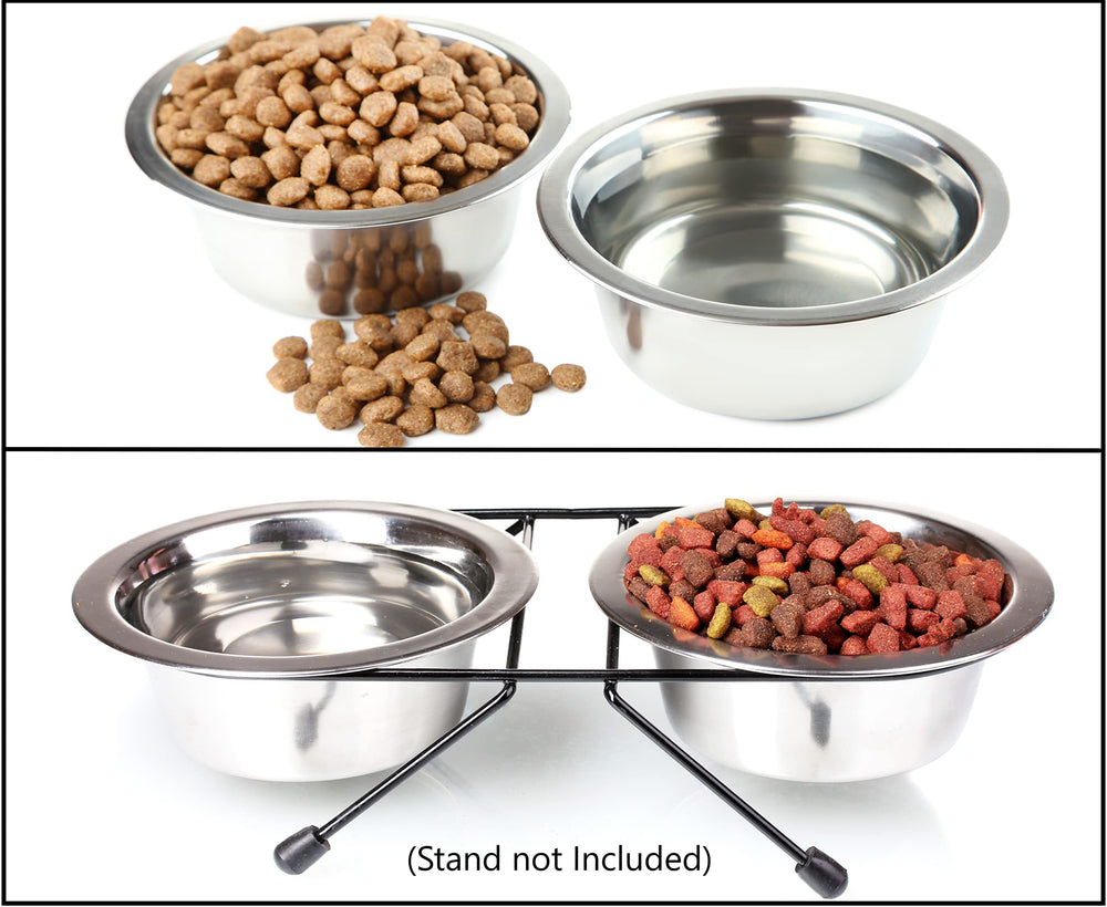 Greendale 4-pack dog bowls, durable edges, ideal for busy households.