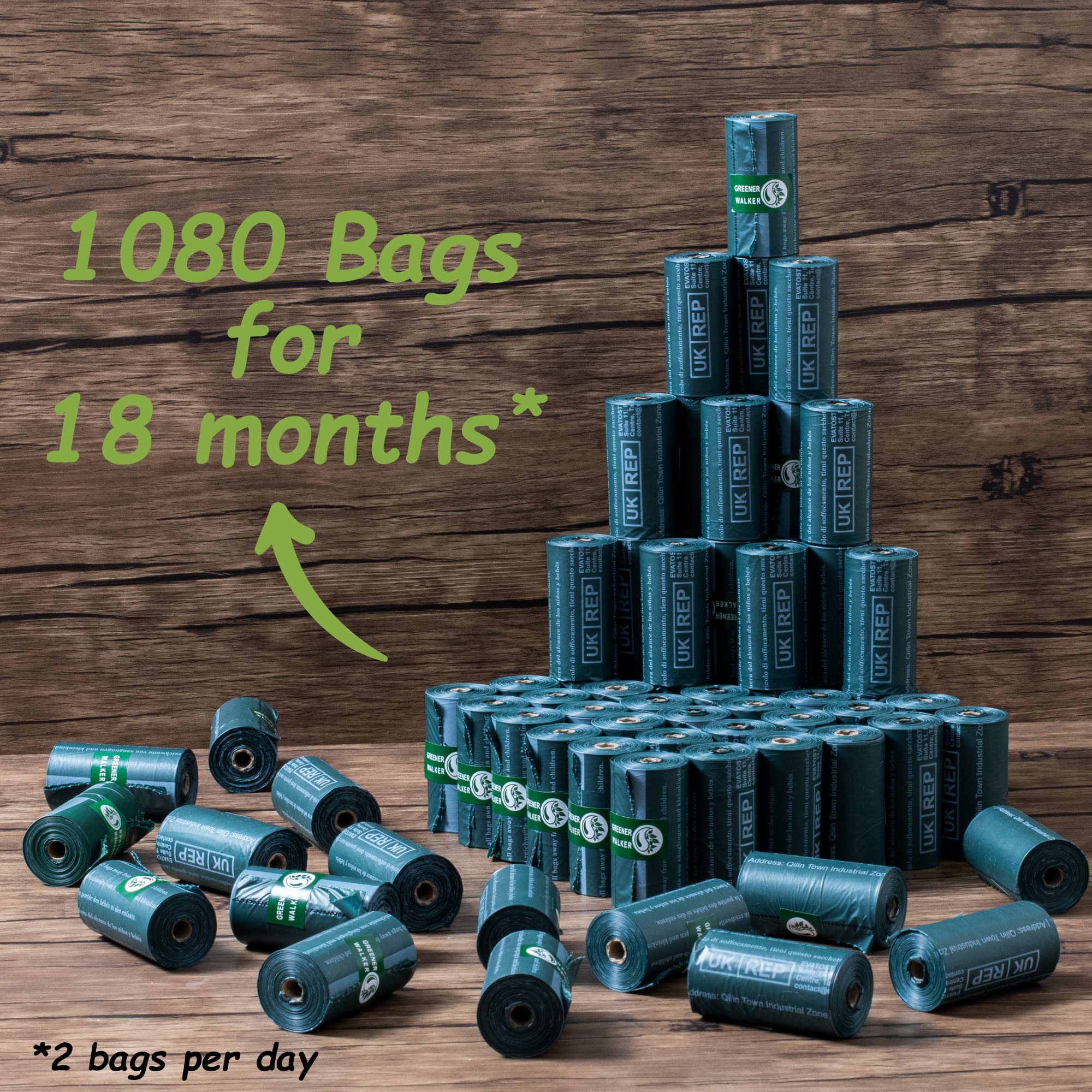 GREENER WALKER packaging uses recycled materials for lower environmental impact.