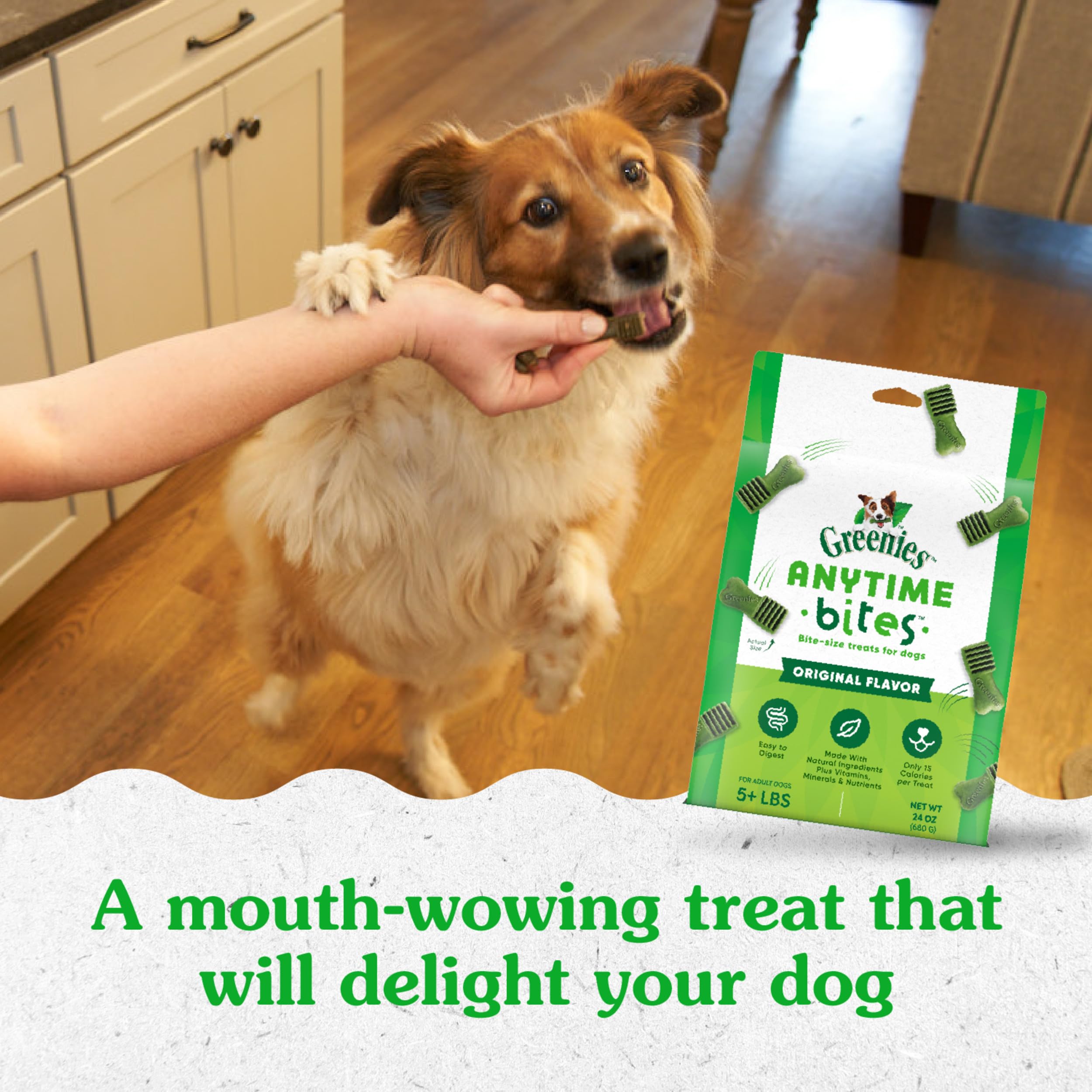 Greenies Anytime Bites vitamins and minerals support a balanced snack