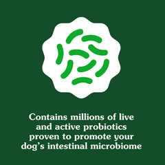 Greenies Digestive Health probiotic blend icon signaling gut support options.