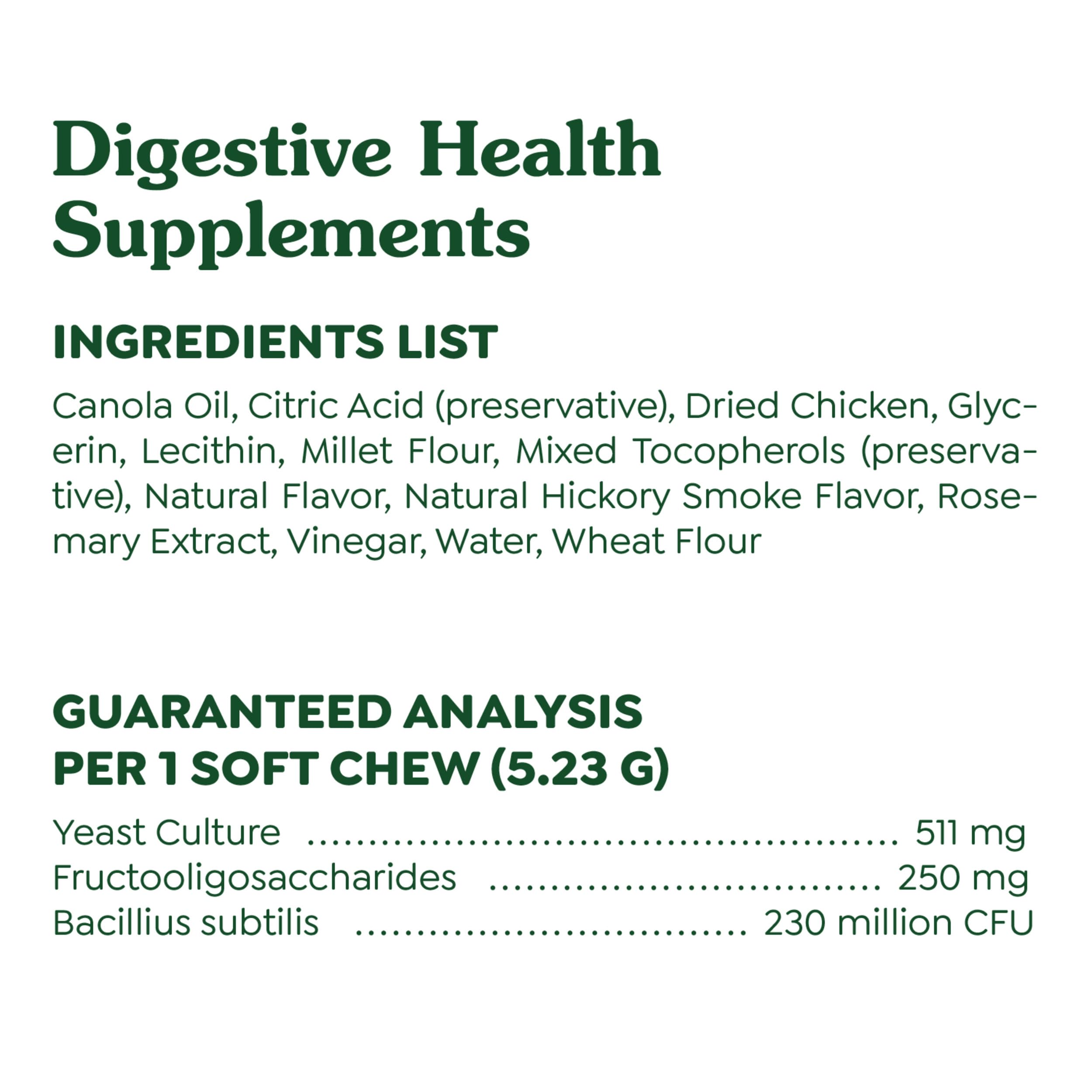 Greenies Digestive Health serving spoon demonstrates simple daily portioning.