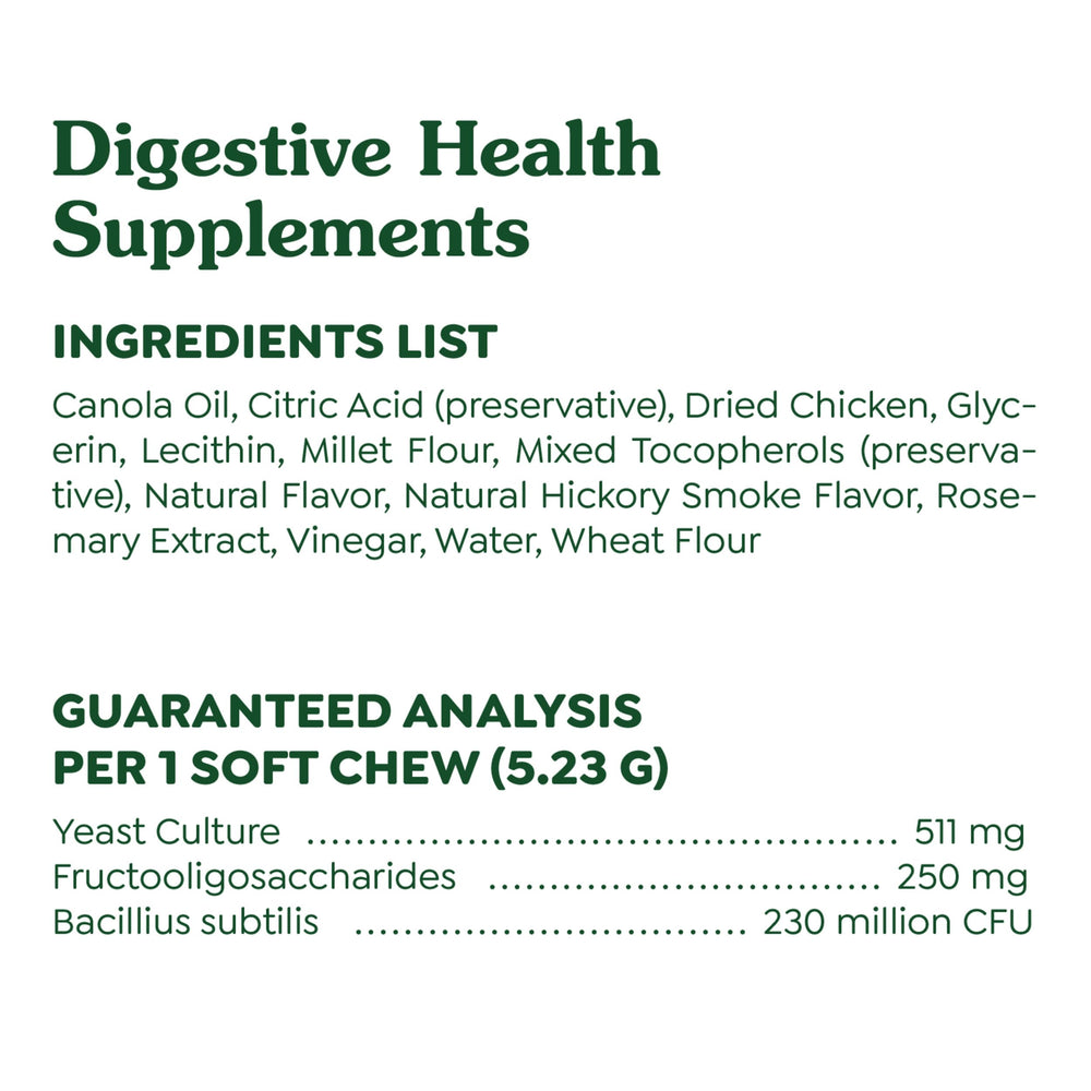 Greenies Digestive Health serving spoon demonstrates simple daily portioning.