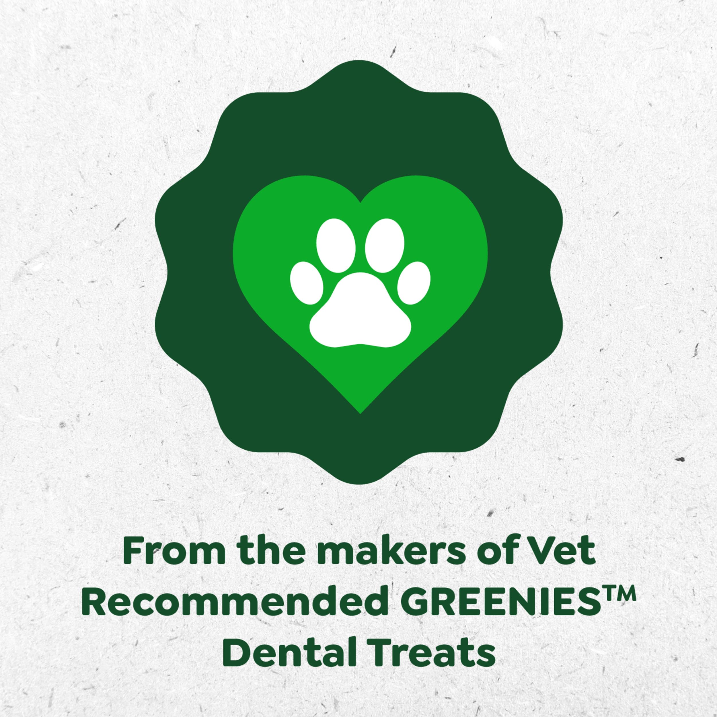 Greenies Digestive Health tub opened showing 80 chew treats.