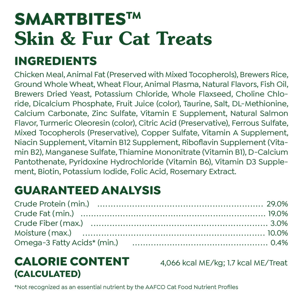 Greenies Feline Smartbites No Artificial Flavors image emphasizes natural ingredients.