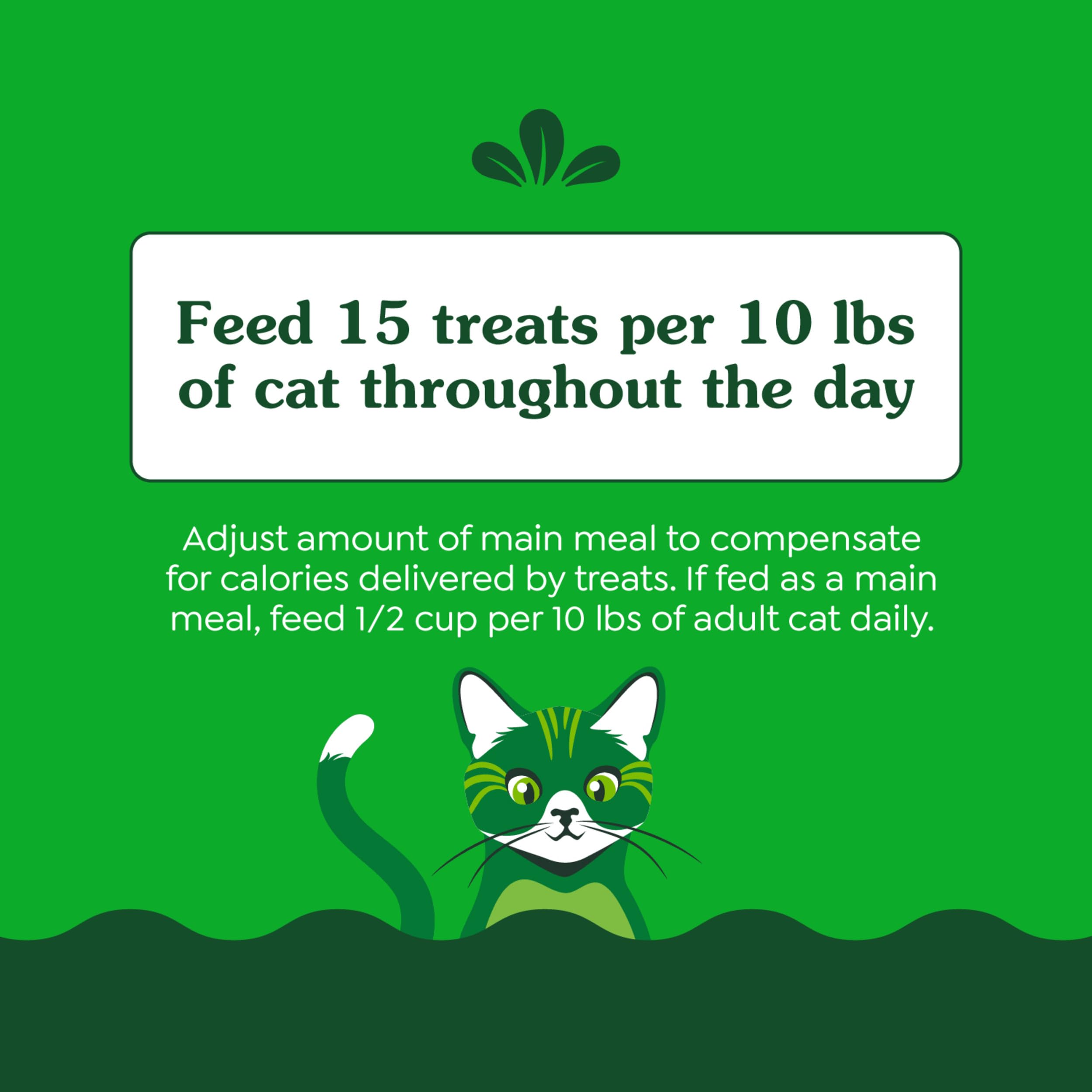 Greenies Feline Smartbites artificial-free claim depiction; no artificial flavors or preservatives.