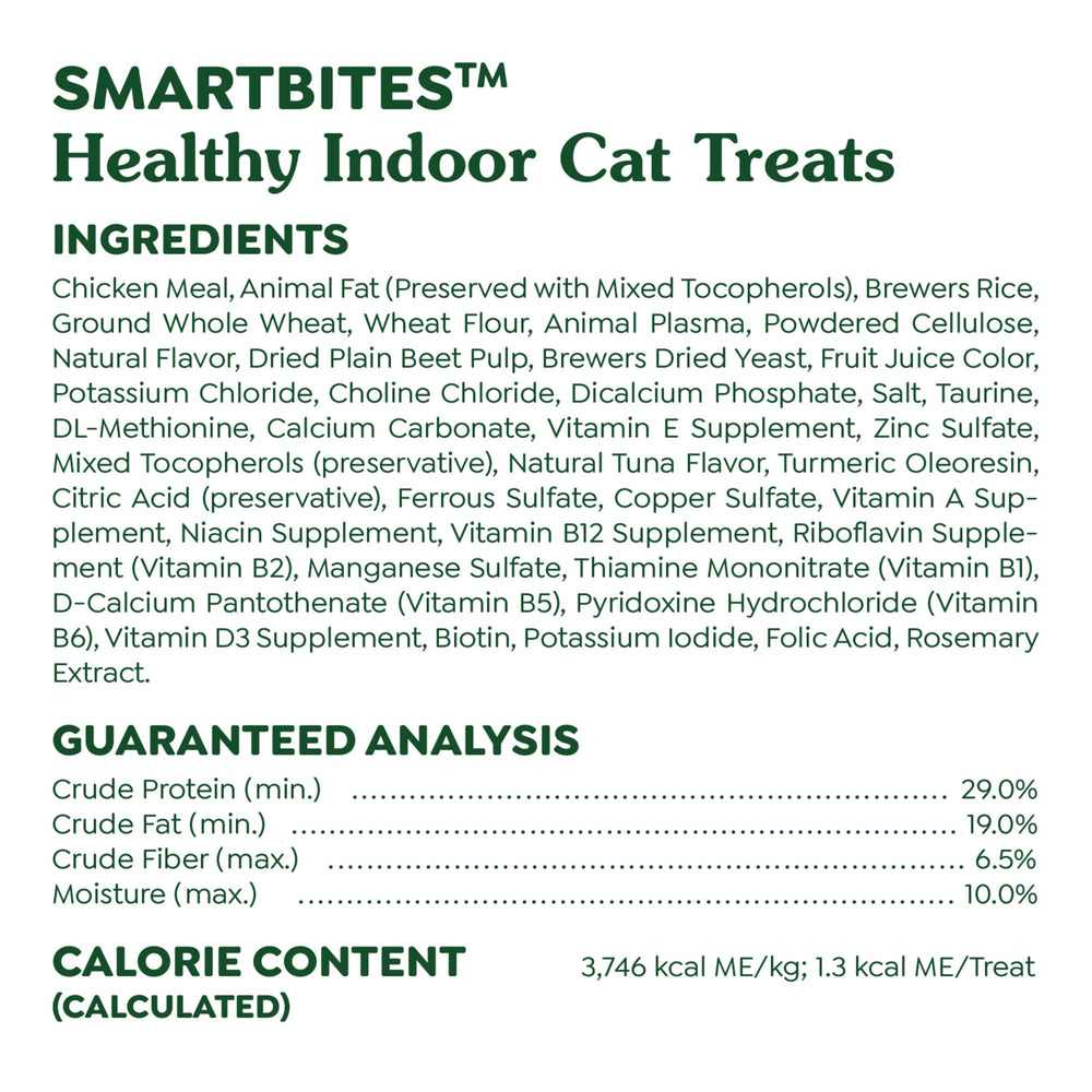 Greenies Feline Smartbites indoor-cat-snacks-in-tub – ideal for everyday rewards and training