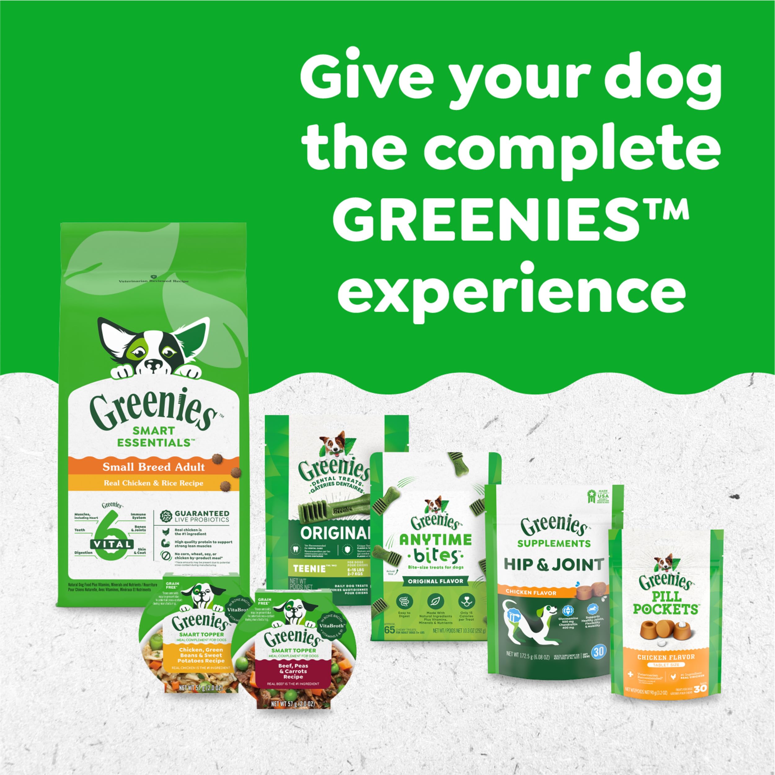 Greenies Original Dental Treats VOHC logo area indicating vet-trusted status