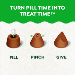 Greenies Pill Pockets Cheese package open ready for quick medicating.