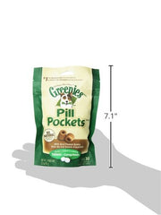 Greenies Pill Pockets dispensing step fill demonstrates easy medication administration.