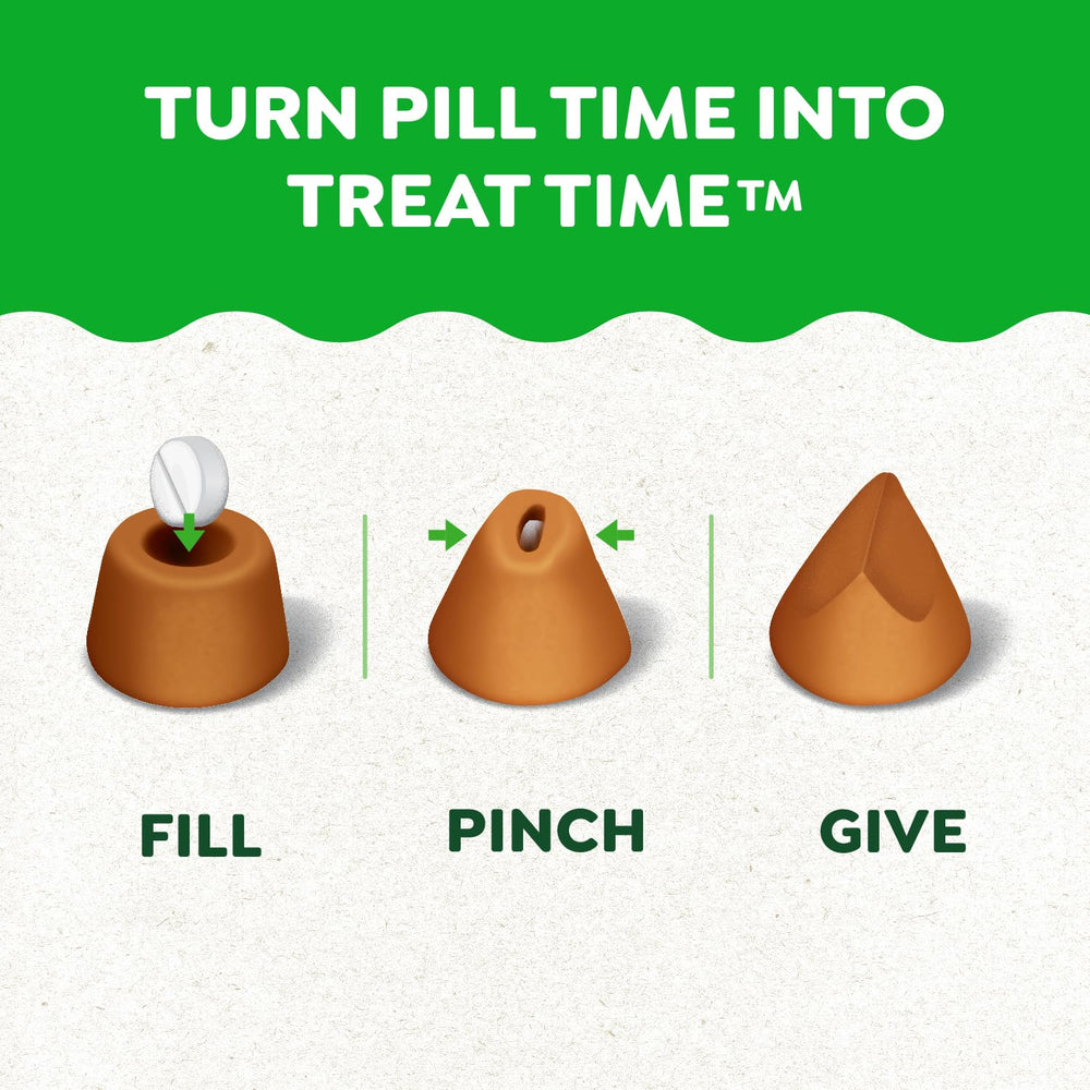 Greenies Pill Pockets dog treat-mask demonstrates medicine-smell masking for easier dosing
