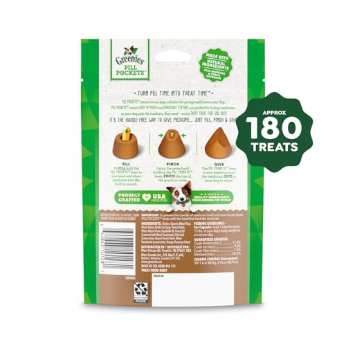 Greenies Pill Pockets large dog-treat close-up shows creamy peanut butter flavor