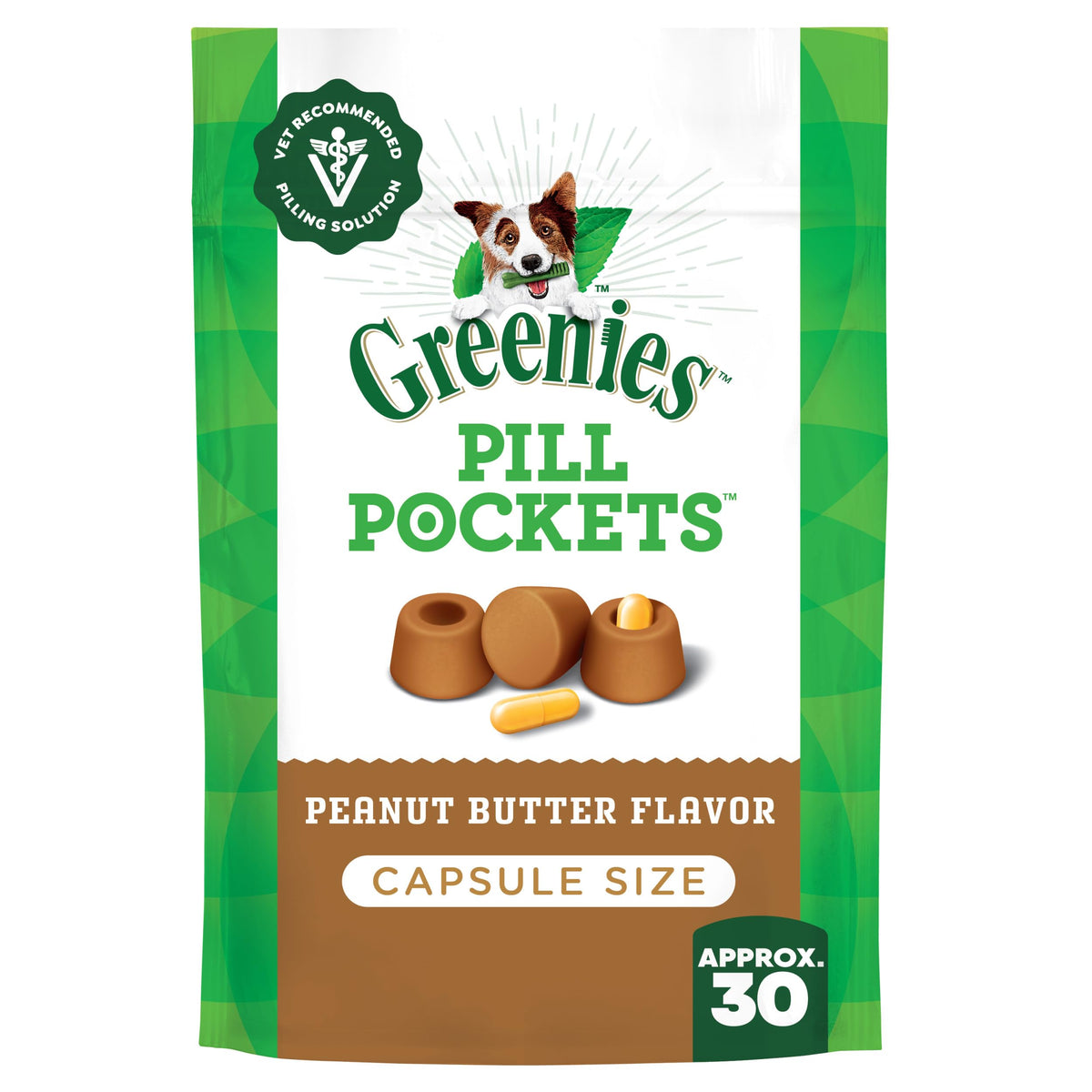 Greenies Pill Pockets large-dog-treat closeup showing soft texture ideal for meds.