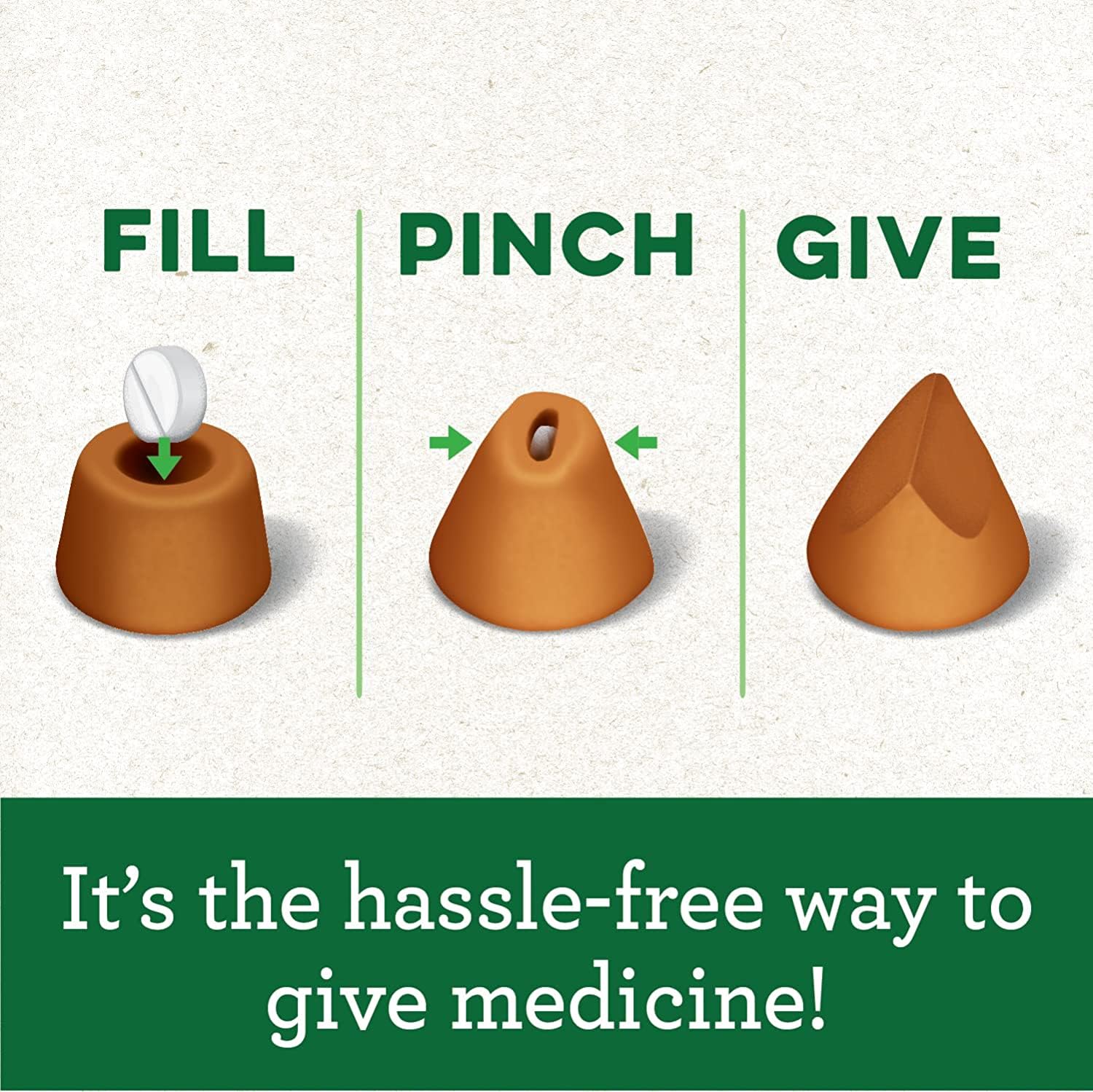 Greenies Pill Pockets packaging side view highlights convenient six-pack design.