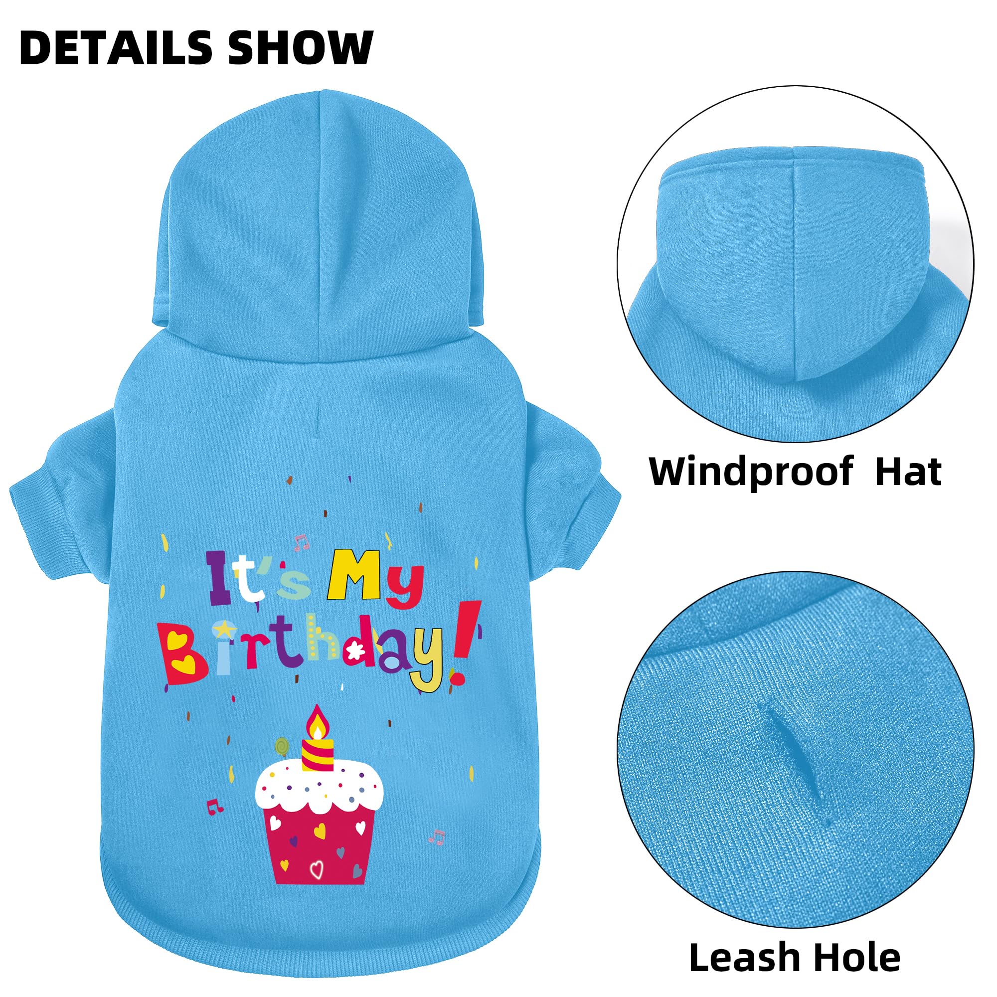 GreenJoy dog hoodie blue cold weather provides warm layer for autumn walks.