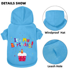 GreenJoy dog hoodie blue cold weather provides warm layer for autumn walks.