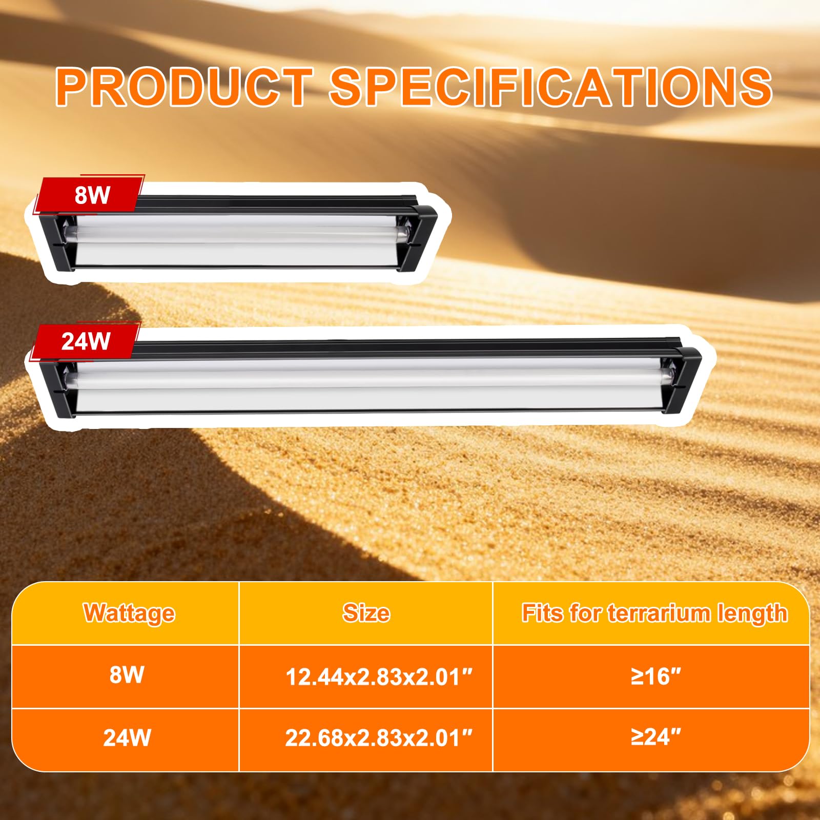 GREENPAW T5 UVB light aluminum-frame design provides safe heat management and reliability.