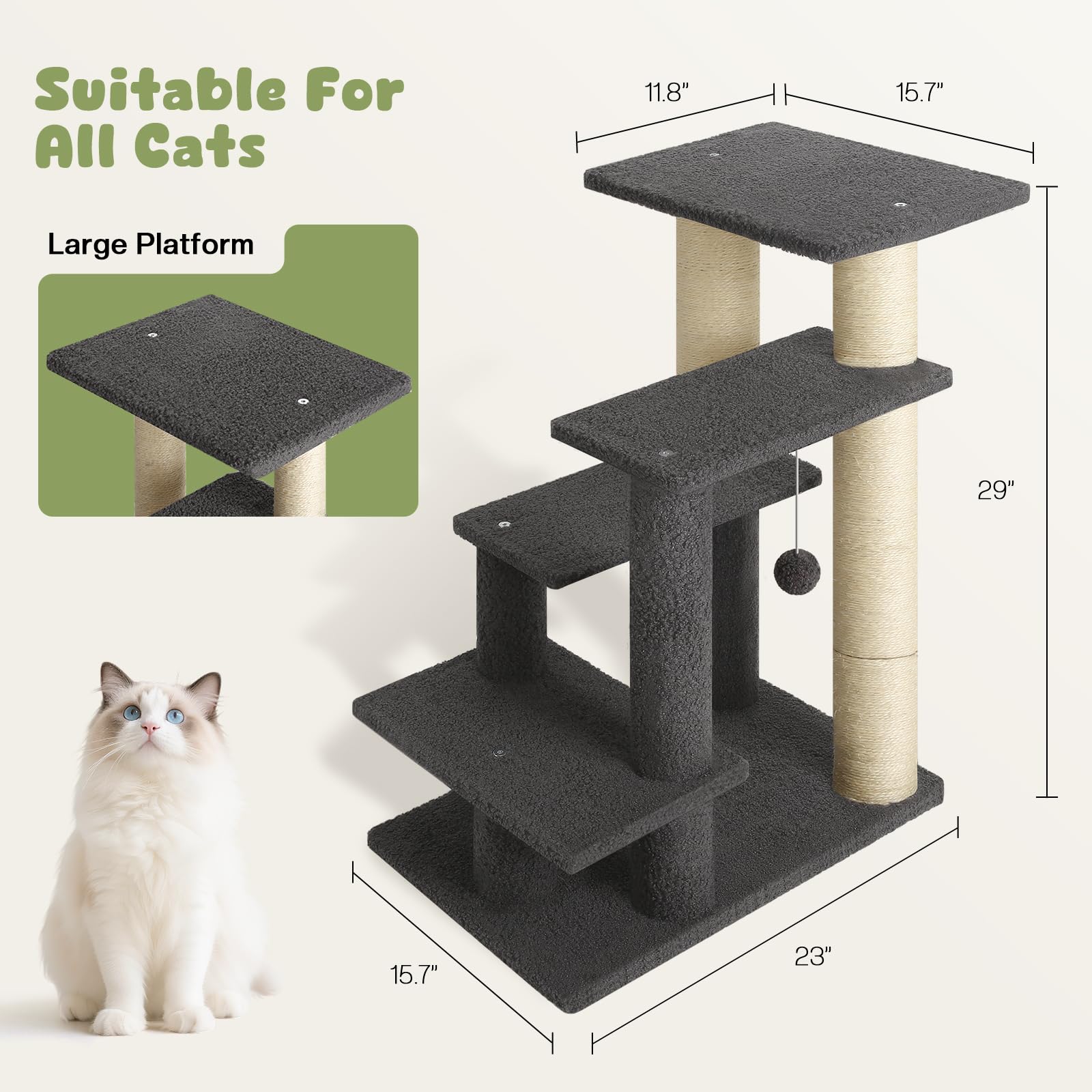 GreenPetopia 4Step fluffy ball adds interactive play for pets