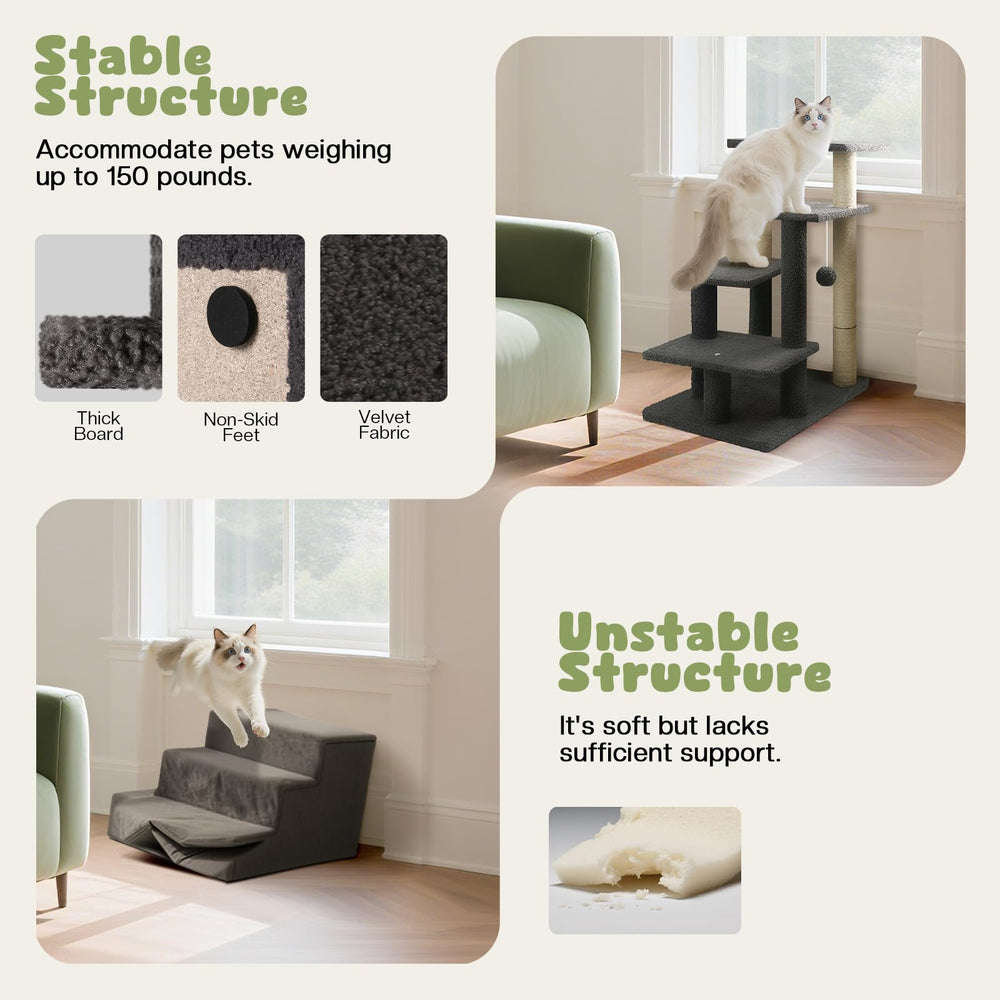 GreenPetopia 4Step soft velvet fabric provides traction and plush comfort