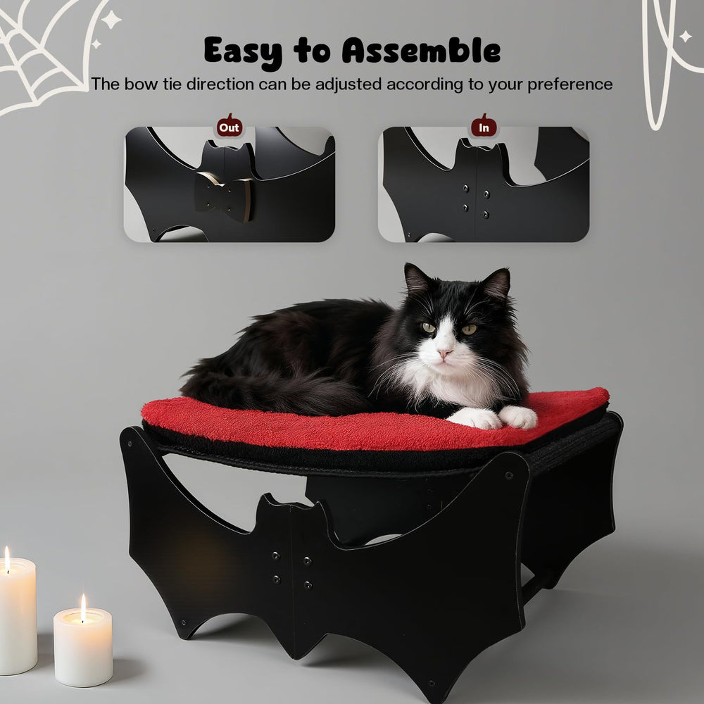 GreenPetopia Gothic Cat Bed raised-design perspective emphasizes elevated comfort for larger cats.