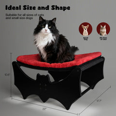 GreenPetopia Gothic Cat Bed wood frame detail emphasizes sturdy construction and wobble-free naps.