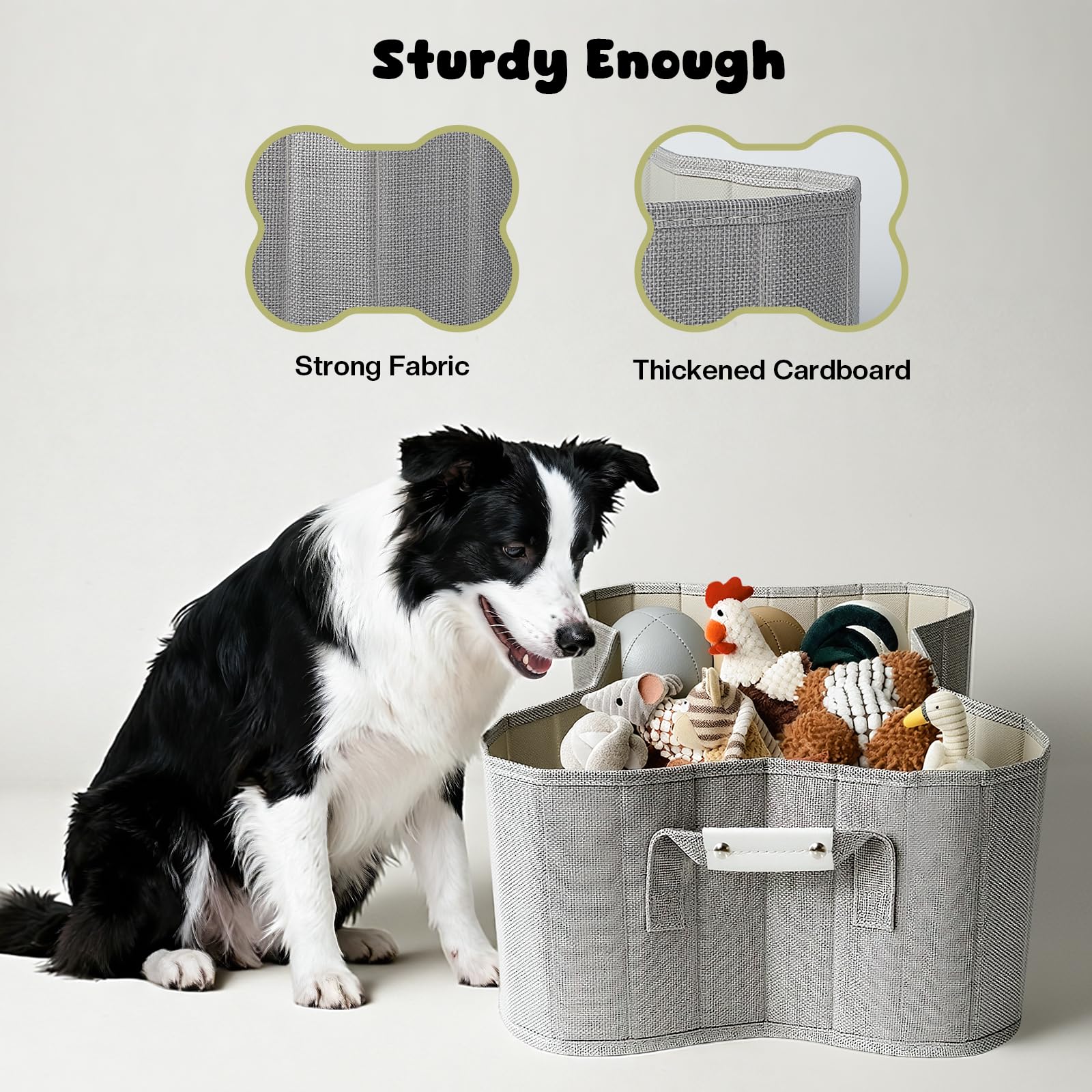 GreenPetopia storage for toys, leashes, and accessories in a tidy bin.