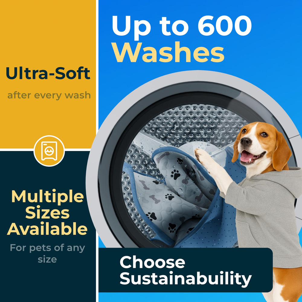 GREEN LIFESTYLE dog-training pad that is quilted and highly absorbent for mess control.
