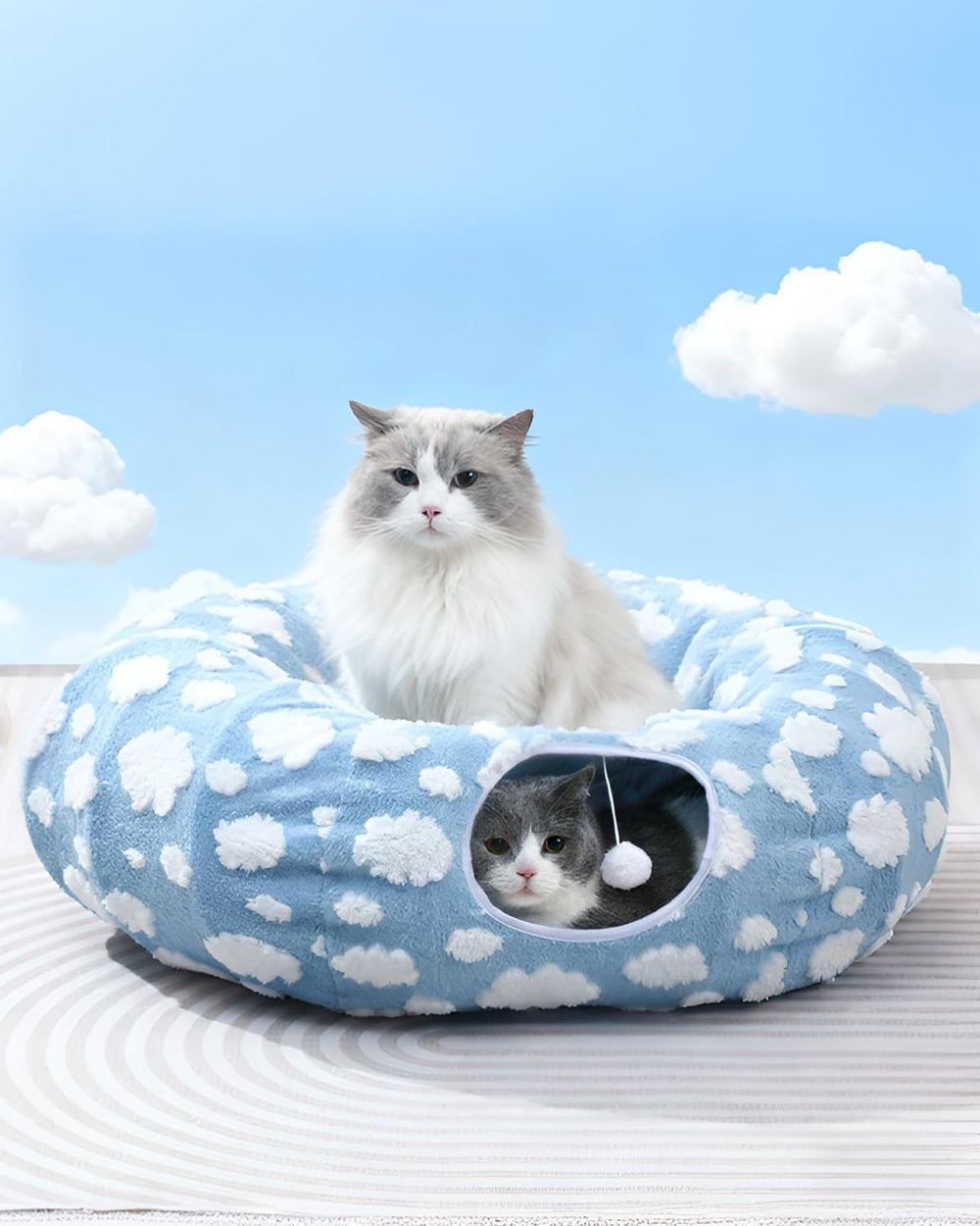 Grelife Cat Tunnel Assembly guide demonstrates quick setup and placement.