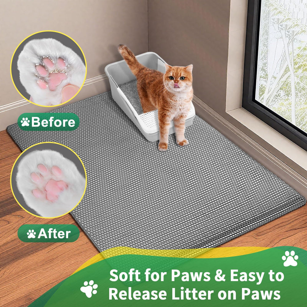 GRELY XL47x28 PVC-backed protection guards floors from spills
